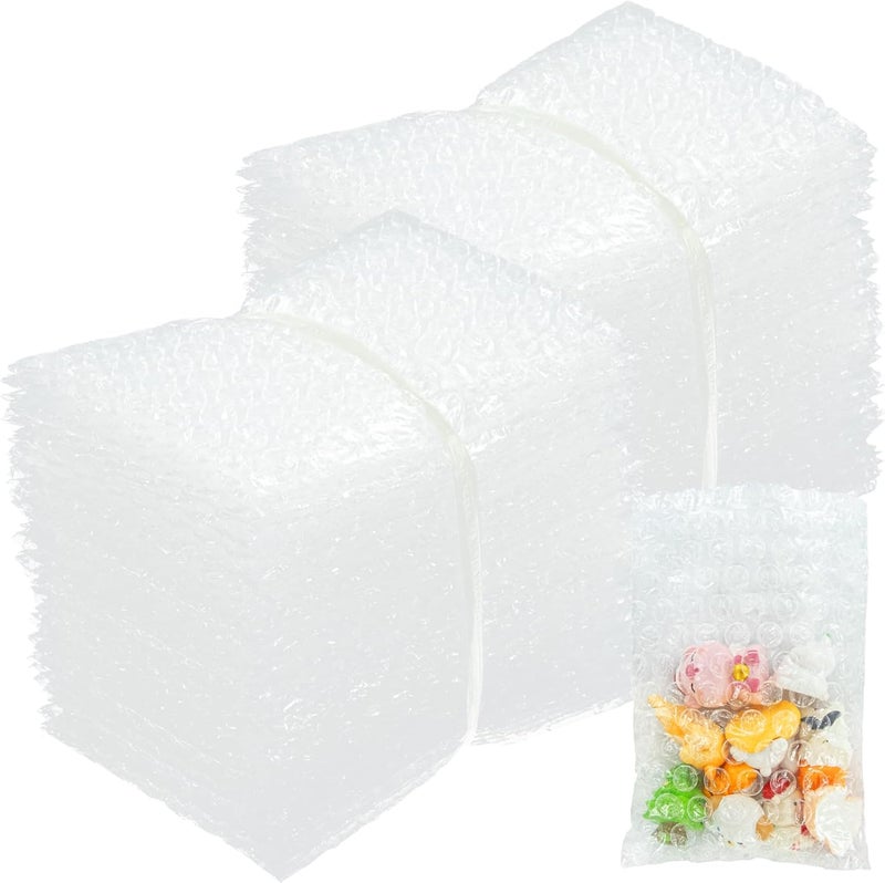 SEUNGCH 100 Pack 4"x6"Clear Bubble Out Bags for Packing & Shipping – Double-Wall Bubble Cushioning Pouch for Moving & Fragile small Items Storage - Image 1
